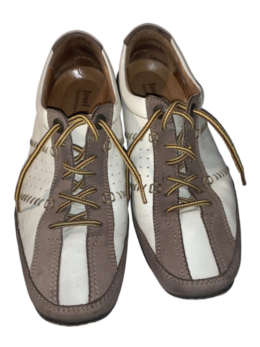 Women's Josef Seibel Flats & Loafers Size 9 Brown and White